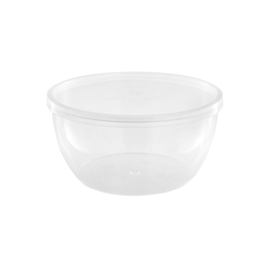 Контейнер ПП под горячее кругл 360 мл d-112 прозрачный с прозрачной крышкой без замка