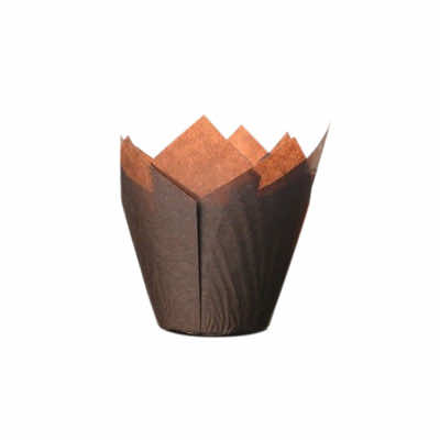 Форма бумажная Тюльпан коричневый d50 h80