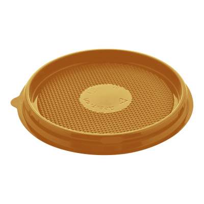 Контейнер-для-пирожного-250-мл-кругл-d-110-золотой-без-крышки-ПР-Т-85Д