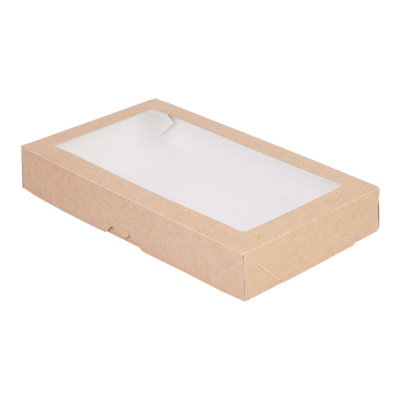 Контейнер-бумажный-1450-мл-260х150х40-прямоуг-крафтбелый-с-окном-Tabox-PRO-OSQ Контейнер-бумажный-1450-мл-260х150х40-прямоуг-крафтбелый-с-окном-Tabox-PRO-OSQ