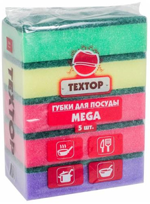 Губка дпосуды Мега  (5 шт) Губка дпосуды Мега  (5 шт)