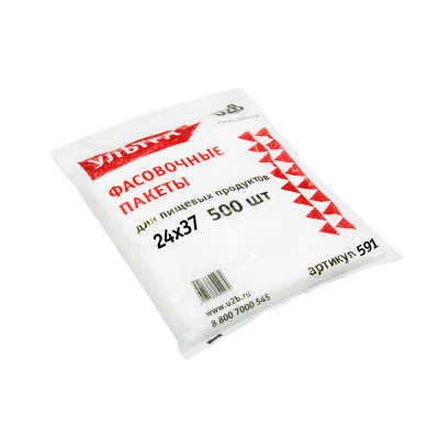 Пакет фасовочный ПНД  24х37  красный (500 шт) УЛЬТРА арт.591