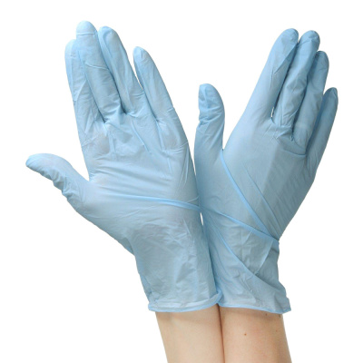 Перчатки-М-нитриловые-неопудренные-голубые Перчатки-М-нитриловые-неопудренные-голубые