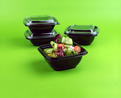 Контейнеры с раздельной крышкой (салатные)